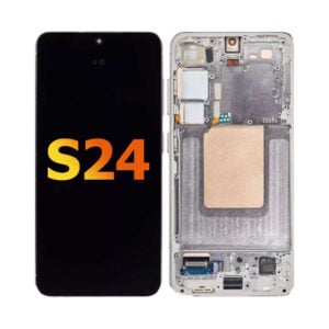 LCD Display Assembly with Frame for Galaxy S24 (Refurbished) (Jade Green)